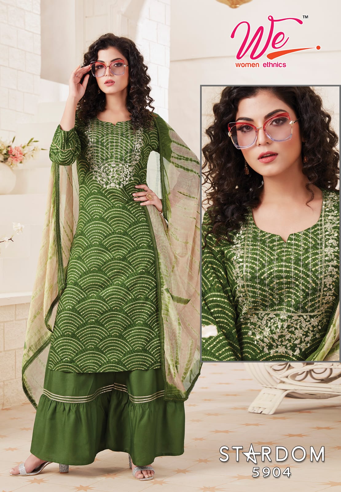 We Stardom Rayon Designer Fancy Festive Wear Ready Made Suit Collection